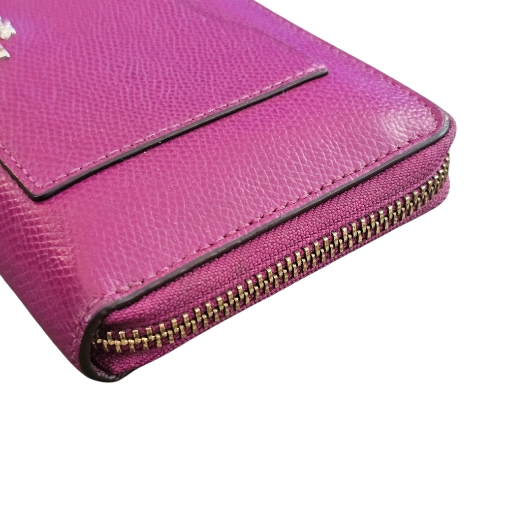 Coach Accordion Zip Around Crossgrain Leather Wallet - Picture 4 of 13